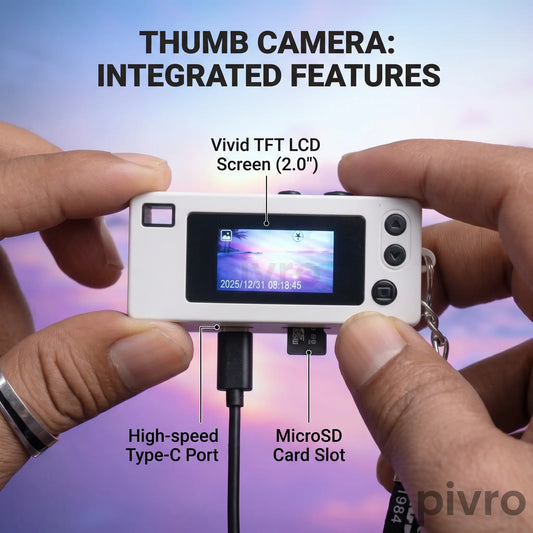 Pivro Thumb Camera | Retro Mini Digital Camera